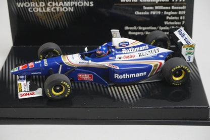 1:43 MINICHAMPS 436970003 Williams Renault FW19 World Champion J.Villeneuve 1997 #3 Rothmans model car