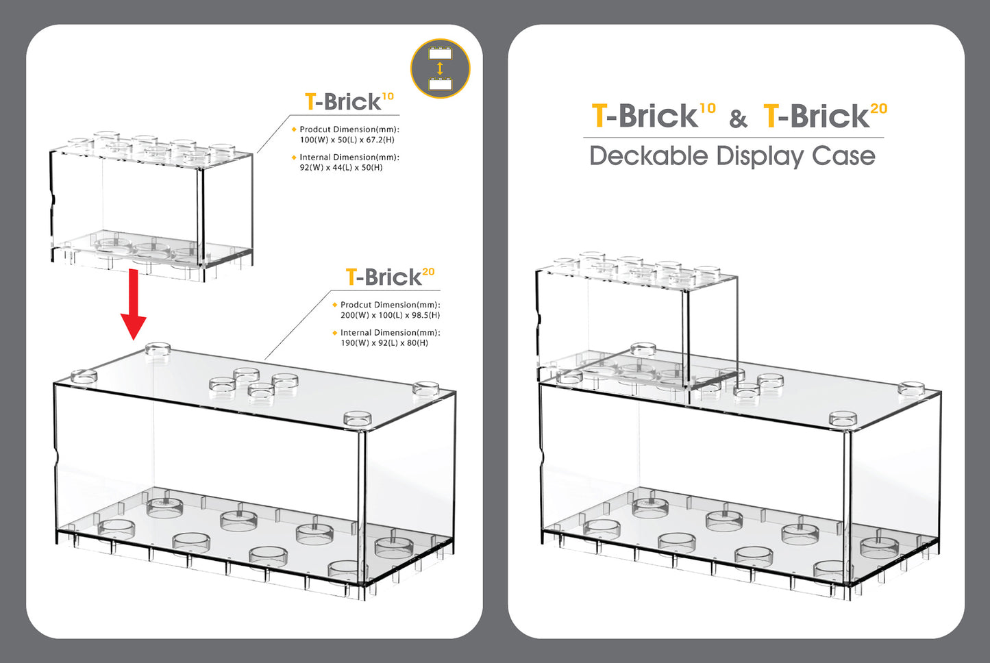 [ Back-order ] Tiny ATA43003 1:43 T-Brick Case 20 Set of 2 model car
