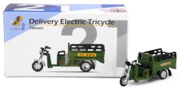 [ Back-order ] Tiny ATCTW64025 1:64 Tiny City TW21 Electric Tricycle Delivery Green model car