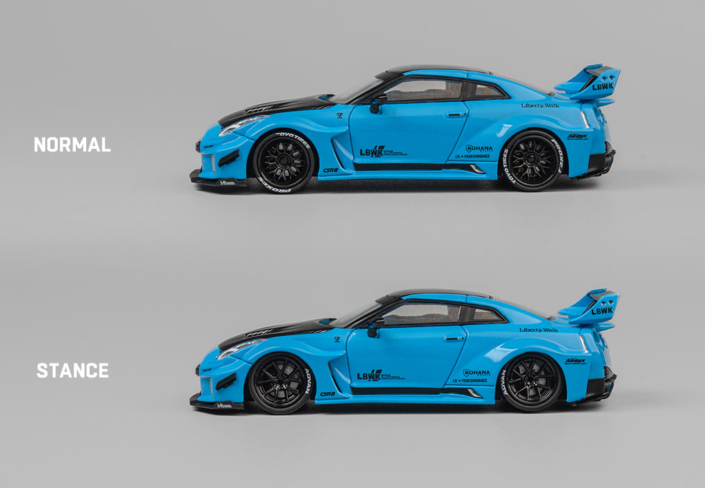 [ Back-order ] CM-MODEL CM64-35RR-07 1:64 Nissan LB-WORKS GT35RR Super Silhouette Blue model car