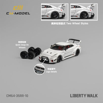 [ Back-order ] CM-MODEL CM64-35RR-10 1:64 Nissan LB-WORKS GT35RR Super Silhouette White model car