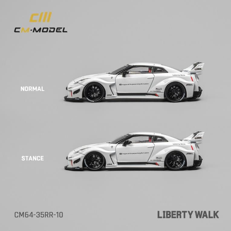 [ Back-order ] CM-MODEL CM64-35RR-10 1:64 Nissan LB-WORKS GT35RR Super Silhouette White model car