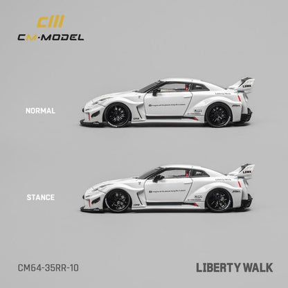 [ Back-order ] CM-MODEL CM64-35RR-10 1:64 Nissan LB-WORKS GT35RR Super Silhouette White model car