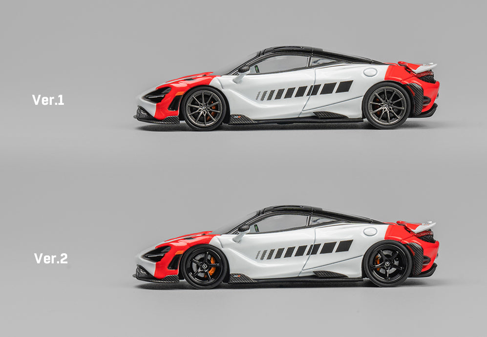 [ Back-order ] CM-MODEL CM64-765LT-12 1:64 McLaren 765LT White/Red model car