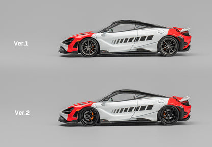 [ Back-order ] CM-MODEL CM64-765LT-12 1:64 McLaren 765LT White/Red model car