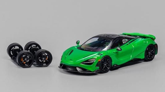 [ Back-order ] CM-MODEL CM64-765LT-10 1:64 McLaren 765LT Green Chrome model car