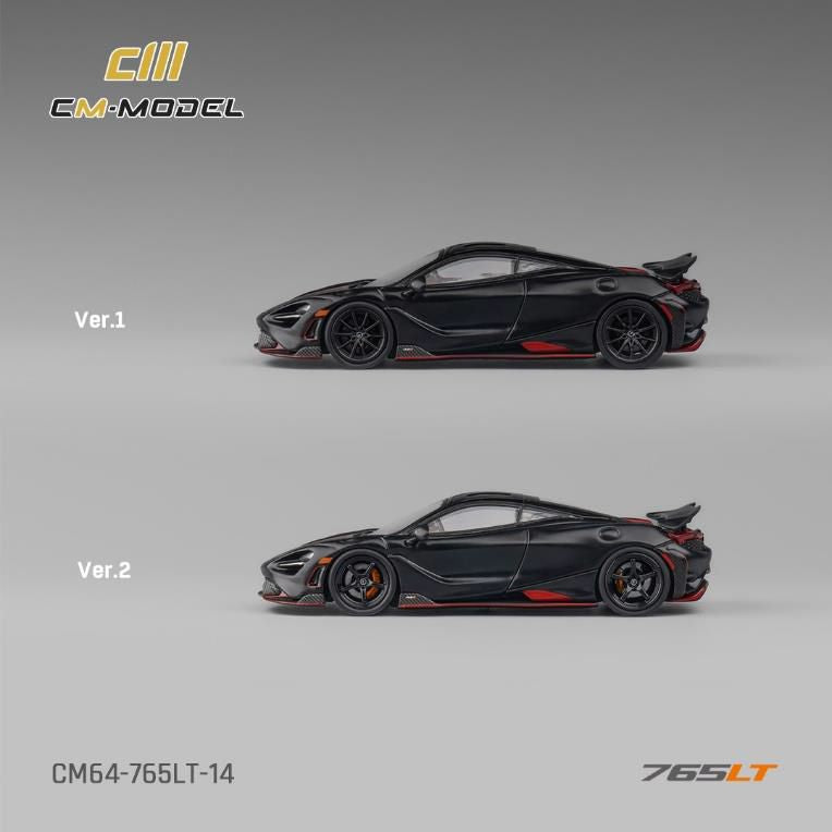 [ Back-order ] CM-MODEL CM64-765LT-14 1:64 McLaren 765LT Matte Black model car