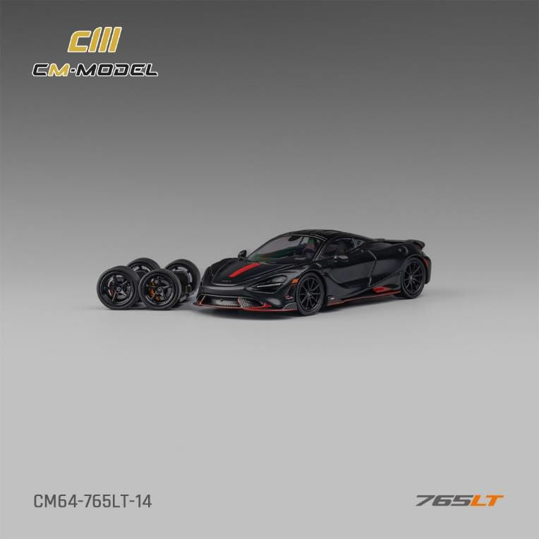 [ Back-order ] CM-MODEL CM64-765LT-14 1:64 McLaren 765LT Matte Black model car
