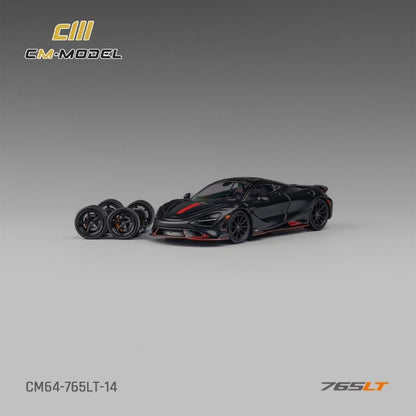 [ Back-order ] CM-MODEL CM64-765LT-14 1:64 McLaren 765LT Matte Black model car