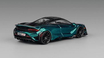 [ Back-order ] CM-MODEL CM64-765LT-19 1:64 McLaren 765LT Chrome Green Full Carbon model car