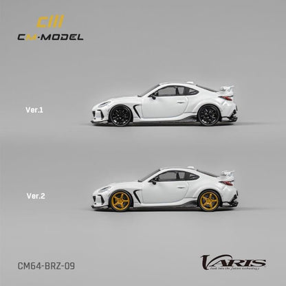 [ Back-order ] CM-MODEL CM64-BRZ-09 1:64 Subaru BRZ Varis Widebody White model car