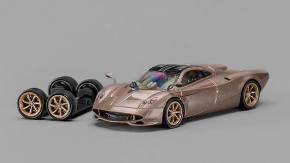[ Back-order ] CM-MODEL CM64-Codalunga-02 1:64 Pagani Huayra Cordalunga Gold model car