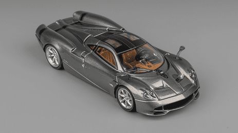 [ Back-order ] CM-MODEL CM64-Codalunga-04 1:64 Pagani Huayra Cordalunga Metallic Gun Grey model car