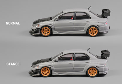 [ Back-order ] CM-MODEL CM64-EVOIX-12Carbon 1:64 Mitsubishi Lancer Evo IX Widebody Carbon/Gray model car