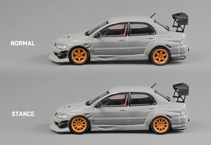 [ Back-order ] CM-MODEL CM64-EVOIX-12Gray 1:64 Mitsubishi Lancer Evo IX Widebody Gray model car