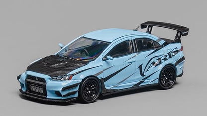 [ Back-order ] CM-MODEL CM64-EVOX-08 1:64 Mitsubishi Lancer Evo X Varis Blue model car