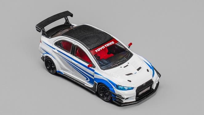 [ Back-order ] CM-MODEL CM64-EVOX-09 1:64 Mitsubishi Lancer Evo X Varis White model car