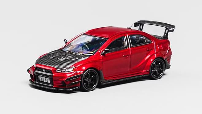 [ Back-order ] CM-MODEL CM64-EVOX-14 1:64 Mitsubishi Lancer Evolution X Varis Metallic Red model car