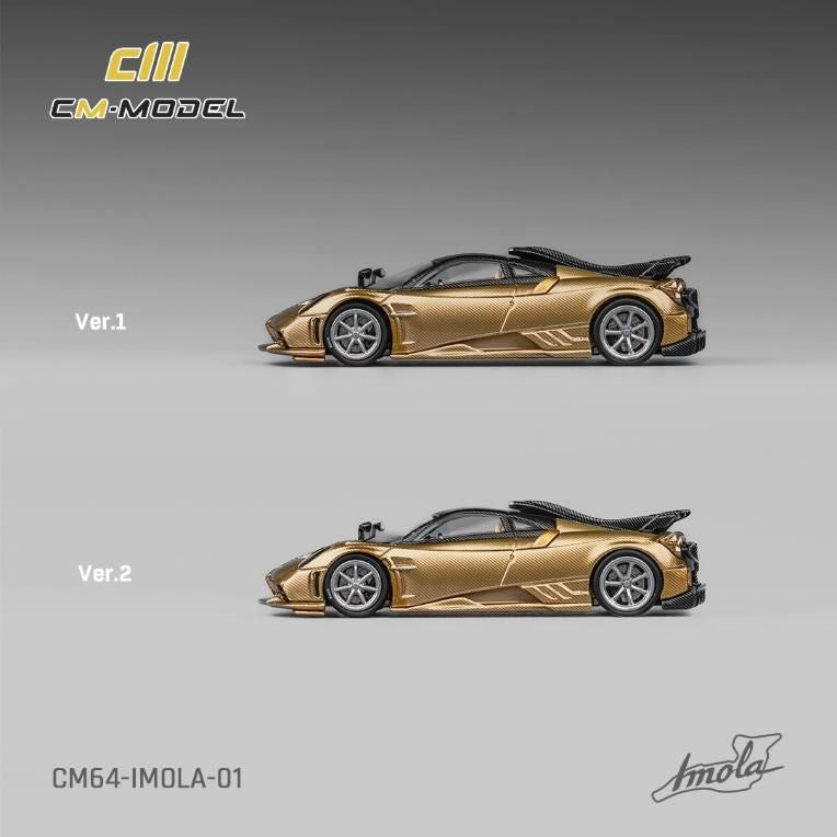[ Back-order ] CM-MODEL CM64-IMOLA-01 1:64 Pagani Imola Gold Full Carbon Fiber model car