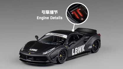 [ Back-order ] CM-MODEL CM64-LB488-INA 1:64 LB-WORKS 488 Widebody Matte Black Indonesia Limited Edition model car