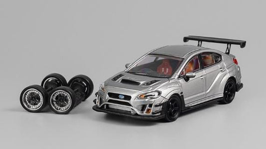 [ Back-order ] CM-MODEL CM64-STI-04 1:64 Subaru Varis Widebody STI Silver model car