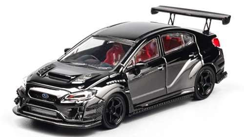 [ Back-order ] CM-MODEL CM64-STI-06 1:64 Subaru Varis Widebody 1.0 STI Chrome Black model car