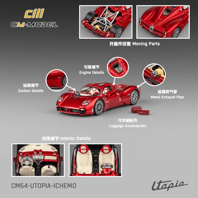 [ Back-order ] CM-MODEL CM64-Utopia-ICHEMO 1:64 Pagani Utopia Custom Version model car