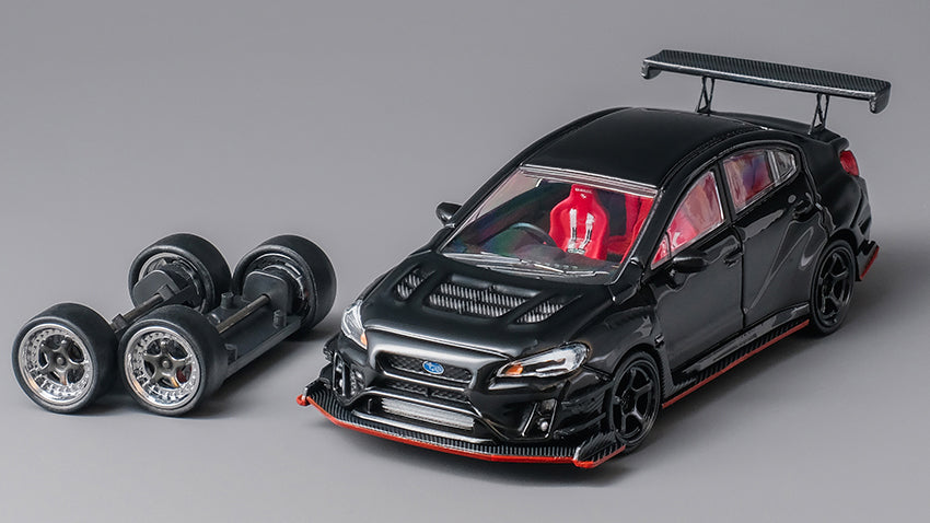 [ Back-order ] CM-MODEL CM64-WRX-03 1:64 Subaru Widebody 2.0 Black model car