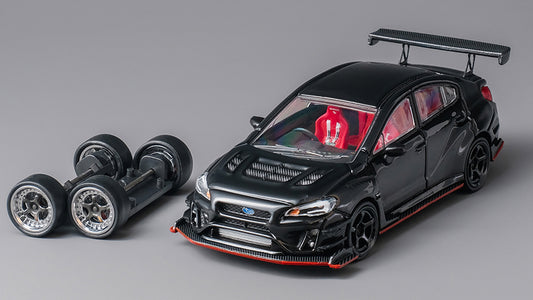 [ Back-order ] CM-MODEL CM64-WRX-03 1:64 Subaru Widebody 2.0 Black model car
