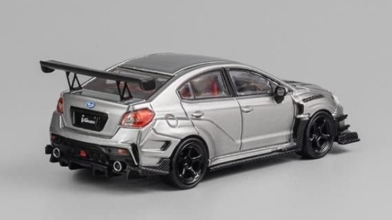 [ Back-order ] CM-MODEL CM64-WRX-04 1:64 Subaru Varis Widebody 2.0 WRX Silver model car