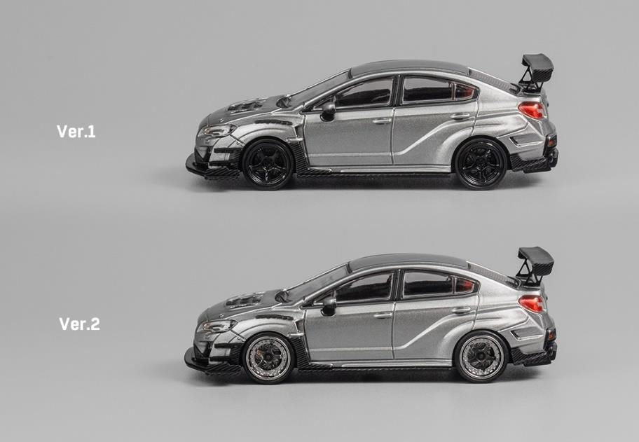 [ Back-order ] CM-MODEL CM64-WRX-04 1:64 Subaru Varis Widebody 2.0 WRX Silver model car
