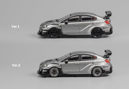 [ Back-order ] CM-MODEL CM64-WRX-04 1:64 Subaru Varis Widebody 2.0 WRX Silver model car