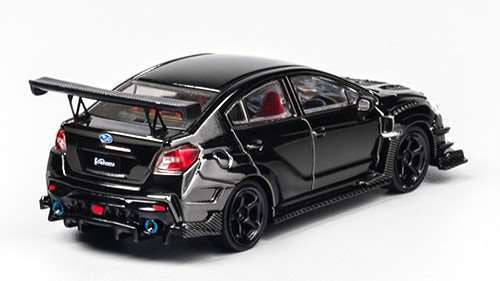 [ Back-order ] CM-MODEL CM64-WRX-06 1:64 Subaru Varis Widebody 2.0 WRX Chrome Black model car