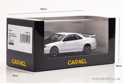 [ Back-order ] CAR-NEL CN430001 1:43 Nissan Skyline GT-R VspecII N1 2000 White model car