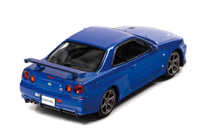 [ Back-order ] CAR-NEL CN430002 1:43 Nissan Skyline GT-R Vspec II (BNR34) 2000 Bayside Blue