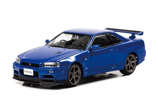 [ Back-order ] CAR-NEL CN430002 1:43 Nissan Skyline GT-R Vspec II (BNR34) 2000 Bayside Blue