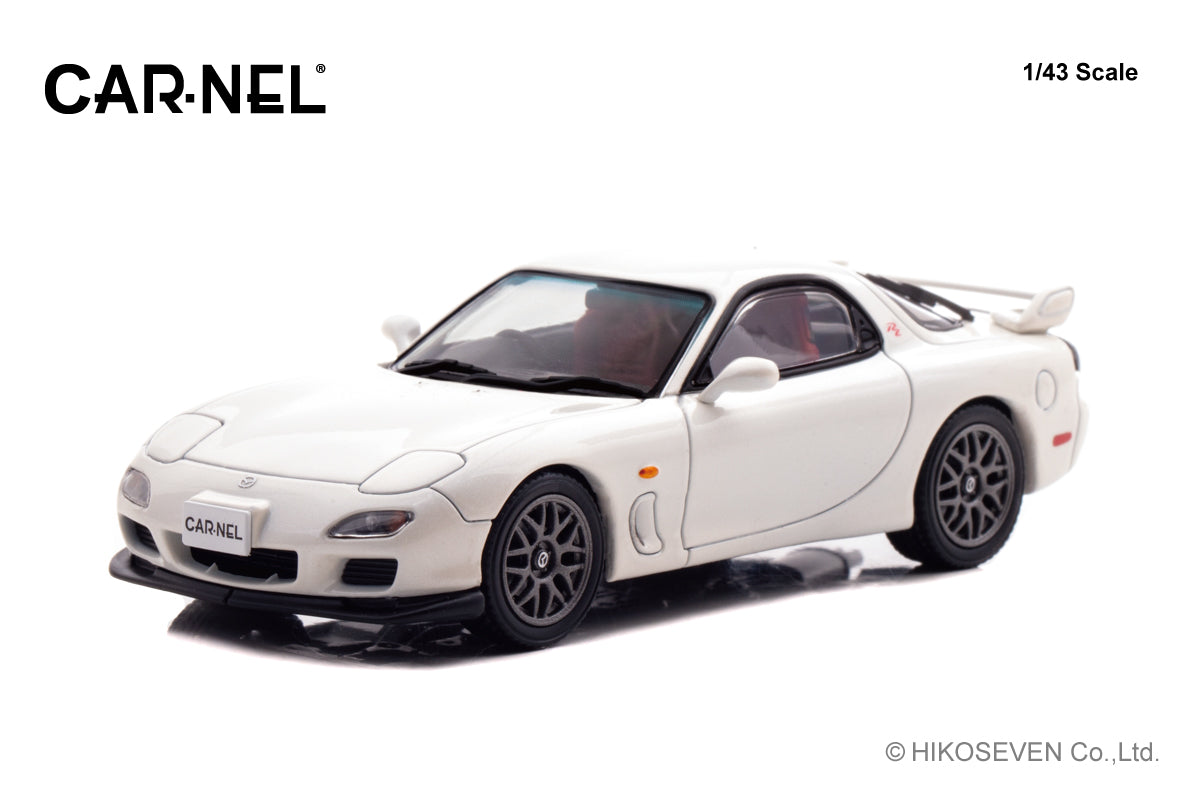 [ Back-order ] CAR-NEL CN430003 1:43 Mazda RX-7 Type RZ FD3S 2000 Snow White Pearl Mica model car