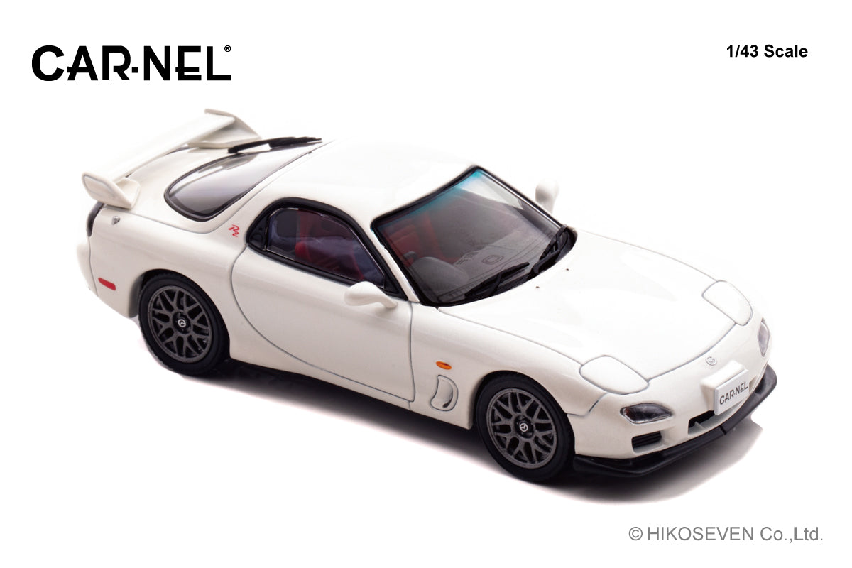 [ Back-order ] CAR-NEL CN430003 1:43 Mazda RX-7 Type RZ FD3S 2000 Snow White Pearl Mica model car