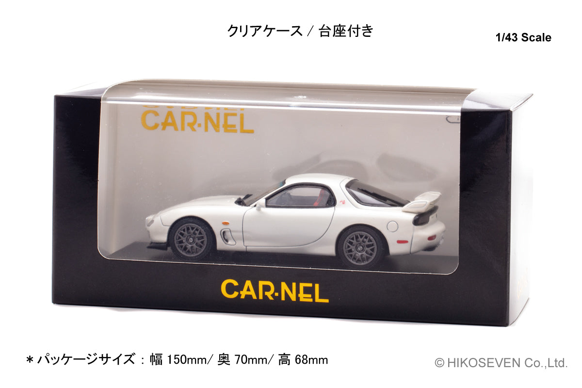 [ Back-order ] CAR-NEL CN430003 1:43 Mazda RX-7 Type RZ FD3S 2000 Snow White Pearl Mica model car