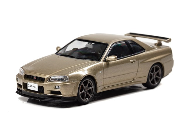 [ Back-order ] CAR-NEL CN430201 1:43 Nissan Skyline GT-R Mspec Nur (BNR34) 2002 Silica Brass