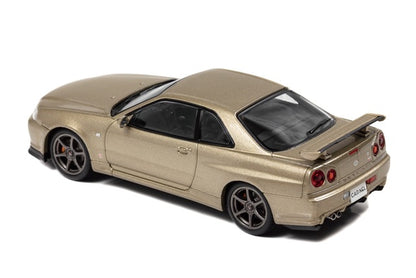 [ Back-order ] CAR-NEL CN430201 1:43 Nissan Skyline GT-R Mspec Nur (BNR34) 2002 Silica Brass