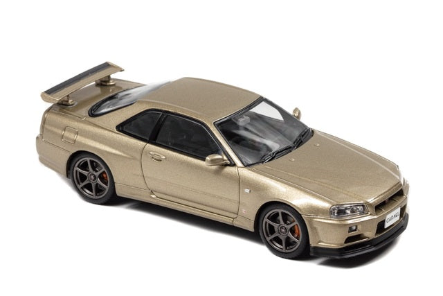 [ Back-order ] CAR-NEL CN430201 1:43 Nissan Skyline GT-R Mspec Nur (BNR34) 2002 Silica Brass