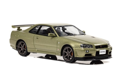 [ Back-order ] CAR-NEL CN430203 1:43 Nissan Skyline GT-R Vspec II Nur (BNR34) 2002 Millennium Jade