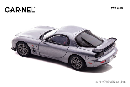 [ Back-order ] CAR-NEL CN430205 1:43 Mazda RX-7 Spirit R Type A FD3S 2002 Titanium Gray Metallic model car