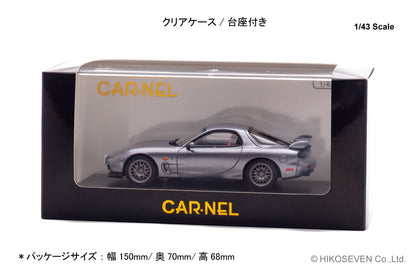 [ Back-order ] CAR-NEL CN430205 1:43 Mazda RX-7 Spirit R Type A FD3S 2002 Titanium Gray Metallic model car