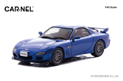 [ Back-order ] CAR-NEL CN430206 1:43 Mazda RX-7 Spirit R Type A FD3S 2002 Innocent Blue Mica model car