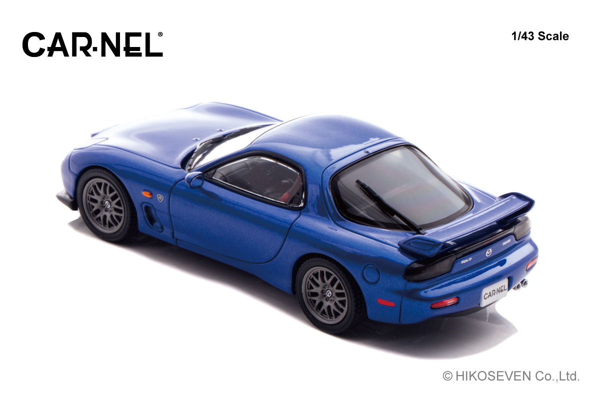 [ Back-order ] CAR-NEL CN430206 1:43 Mazda RX-7 Spirit R Type A FD3S 2002 Innocent Blue Mica model car
