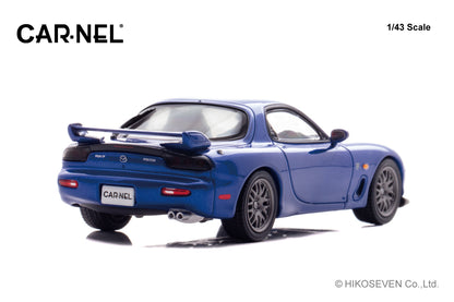 [ Back-order ] CAR-NEL CN430206 1:43 Mazda RX-7 Spirit R Type A FD3S 2002 Innocent Blue Mica model car