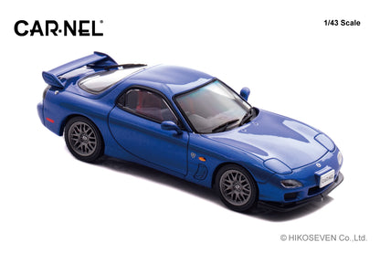 [ Back-order ] CAR-NEL CN430206 1:43 Mazda RX-7 Spirit R Type A FD3S 2002 Innocent Blue Mica model car