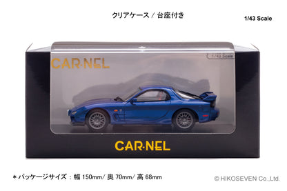 [ Back-order ] CAR-NEL CN430206 1:43 Mazda RX-7 Spirit R Type A FD3S 2002 Innocent Blue Mica model car